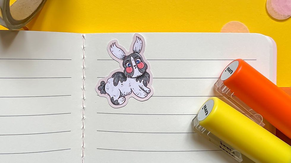 Thumbnail: Cottage Core Cute Bunny Sticker Sheet