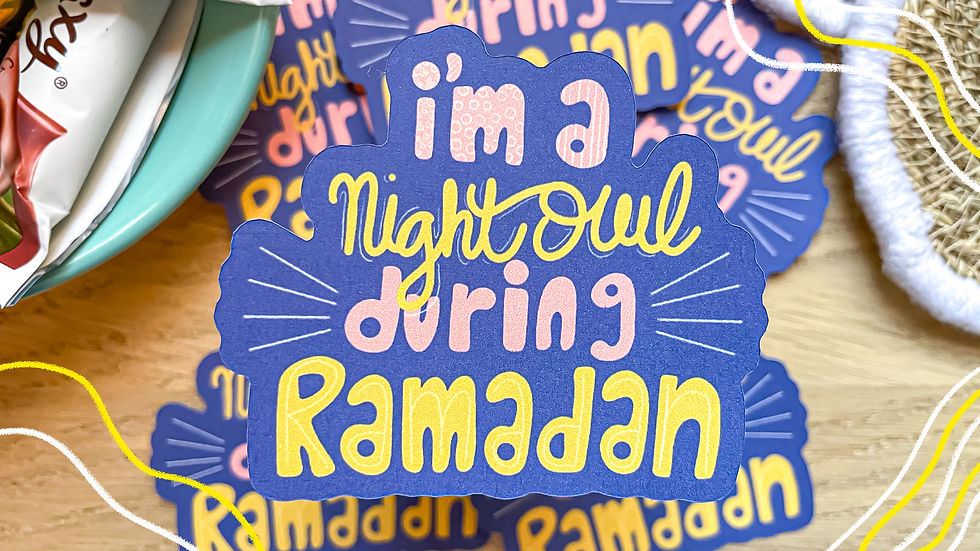 Thumbnail: Matte I'm a Night Owl During Ramadan Sticker