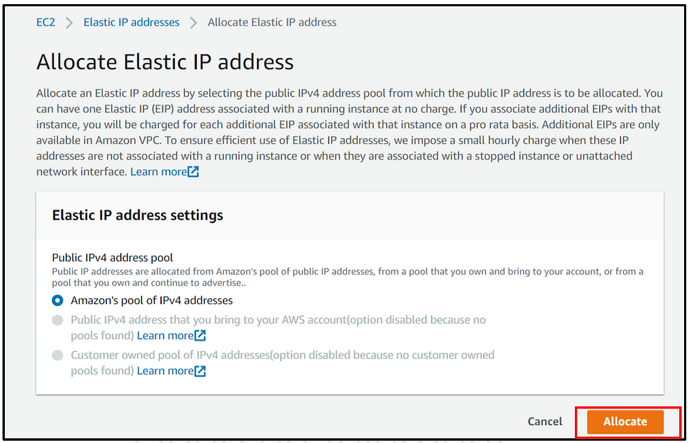 Tutorial for AWS EC2 Elastic IP Address