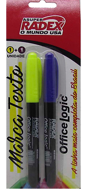 6114 MARCA TEXTO NEON AMARELO E ROXO BLI