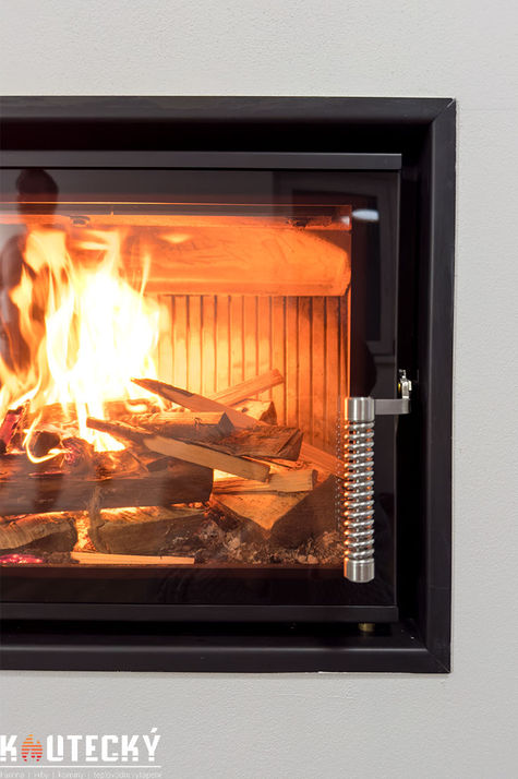 detail designové nerezové kličky krbové vložky hoxter  ECKA 70/40/38