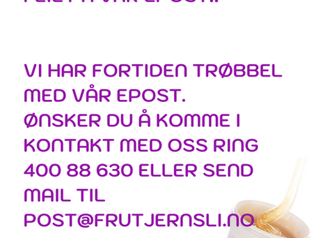 Feil med vår epost!