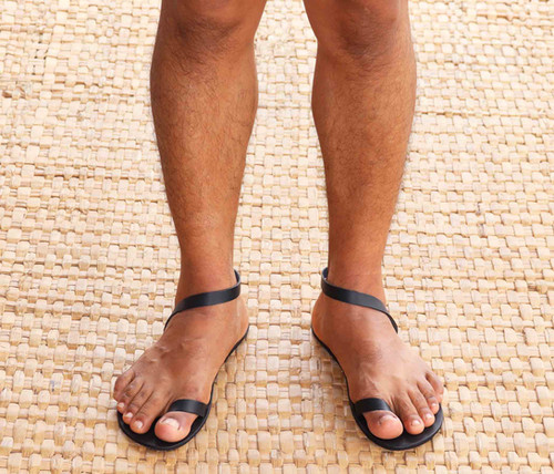 Barefoot Minimalist Men Leather Sandals Balin Calpas Handmade