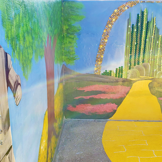 Wizard of Oz tactile art at the Kansas School for the blind