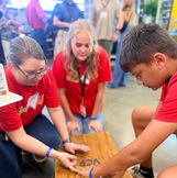 Hot Springs EAST working on their wooden prototype