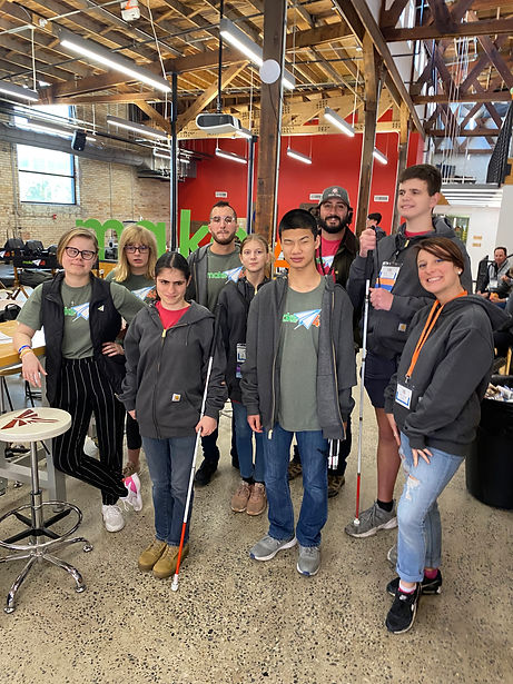 a group of teams from the Kansas school for the blind