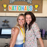 Make48's Courtney and Amy at the registration desk
