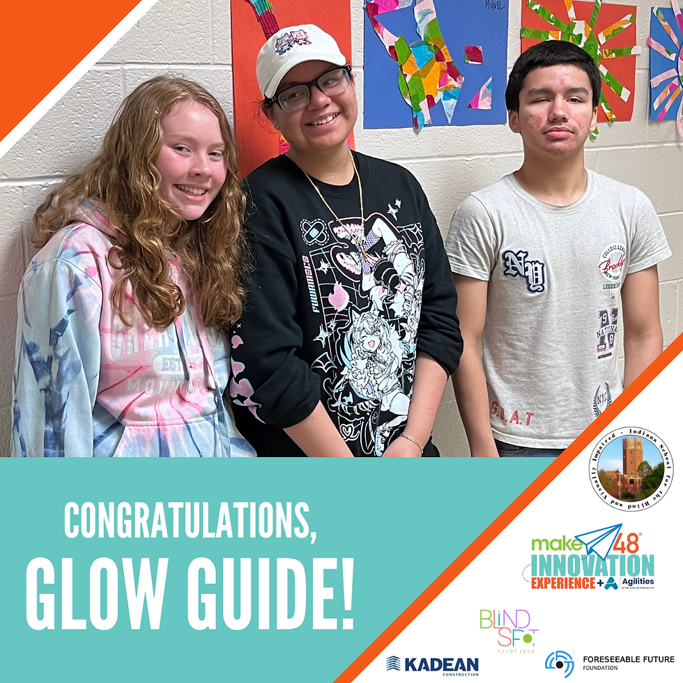 Indiana School for the Blind Team Shines at Make48 Innovation Experience!