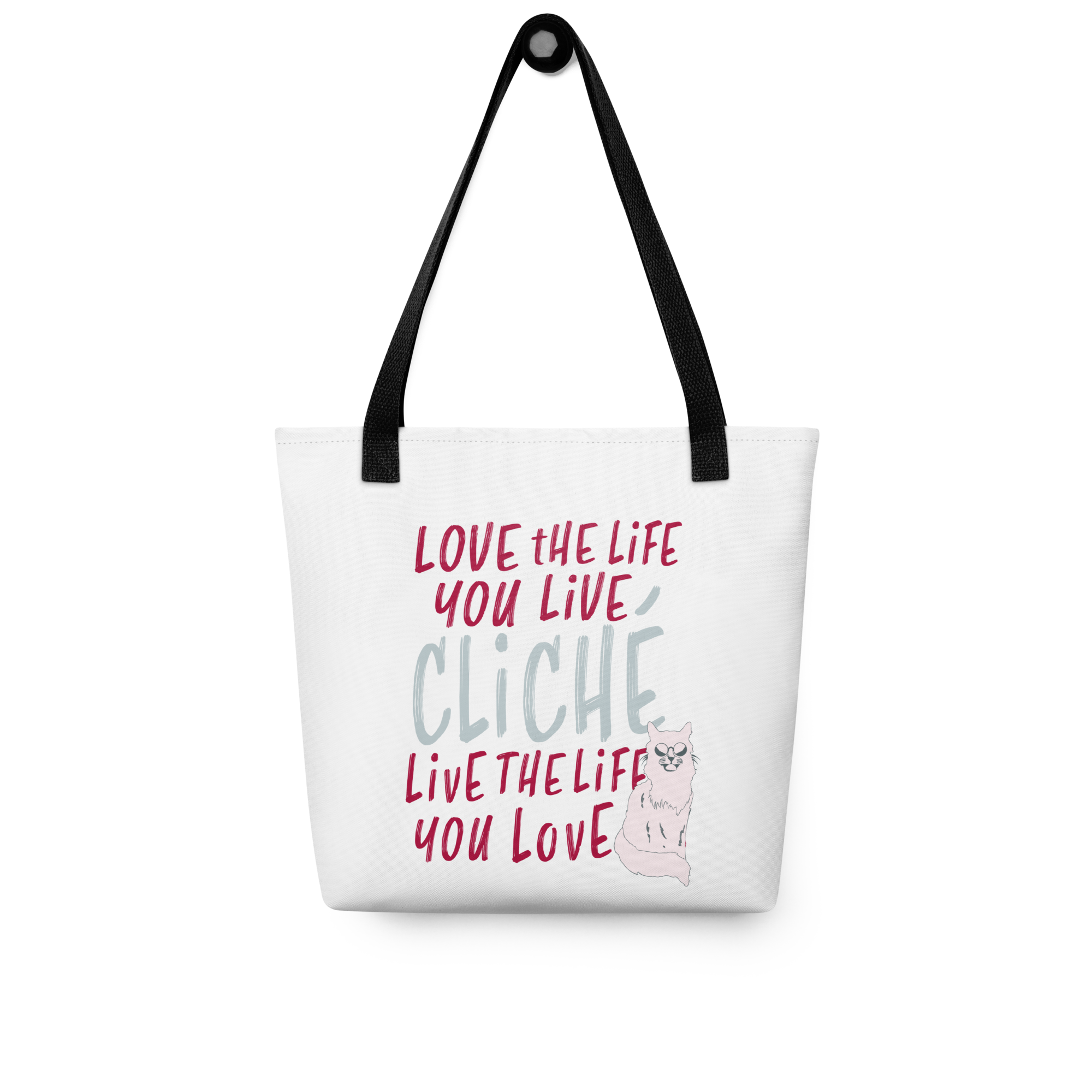 Cliché - Tote bag eco - Love life cat
