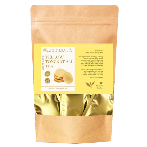 Yellow Tongkat Ali Tea (40 Sachets) Ayu Flores Herbals