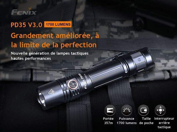 Miniature : Fenix PD35 V3.0 - 1700 lumens - Batterie rechargeable micro USB