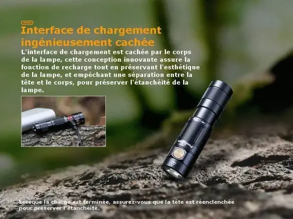 Miniature : Fenix E09R - 600 lumens - Rechargeable USB-C