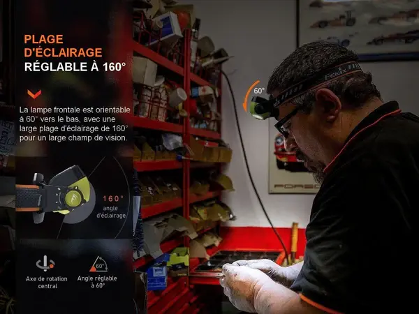 Miniature : Fenix WH23R - Lampe frontale de travail - 600 lumens