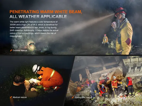 Miniature : Fenix HP35R SAR - Lampe frontale rechargeable USB-C - 4000 lumens - 450 mètres d