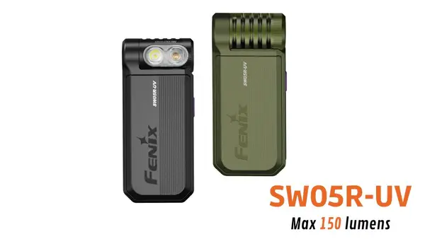Miniature : Fenix SW05R-UV - Lampe de poche rechargeable compact - 150 lumens