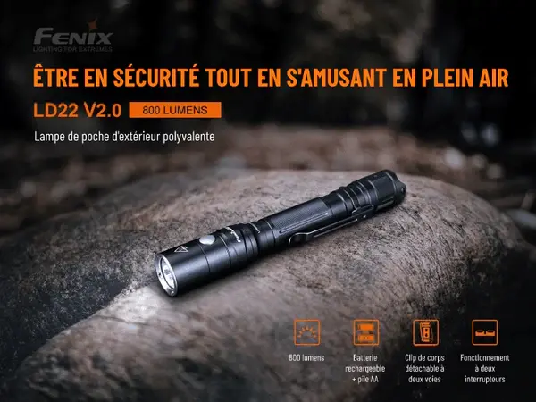 Miniature : Fenix LD22 V2.0 - 800 lumens - 214 mètres de portée
