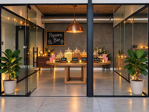 popcorn bar in event venue
