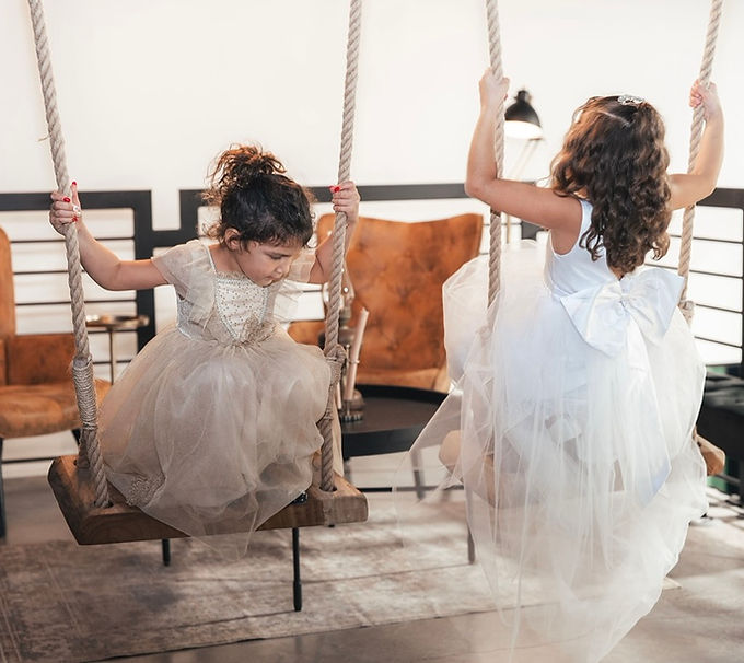 Wedding Reception/ Flower girls at the venue