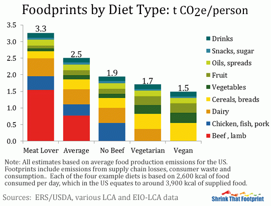 Carbon Footprint of Different Diets