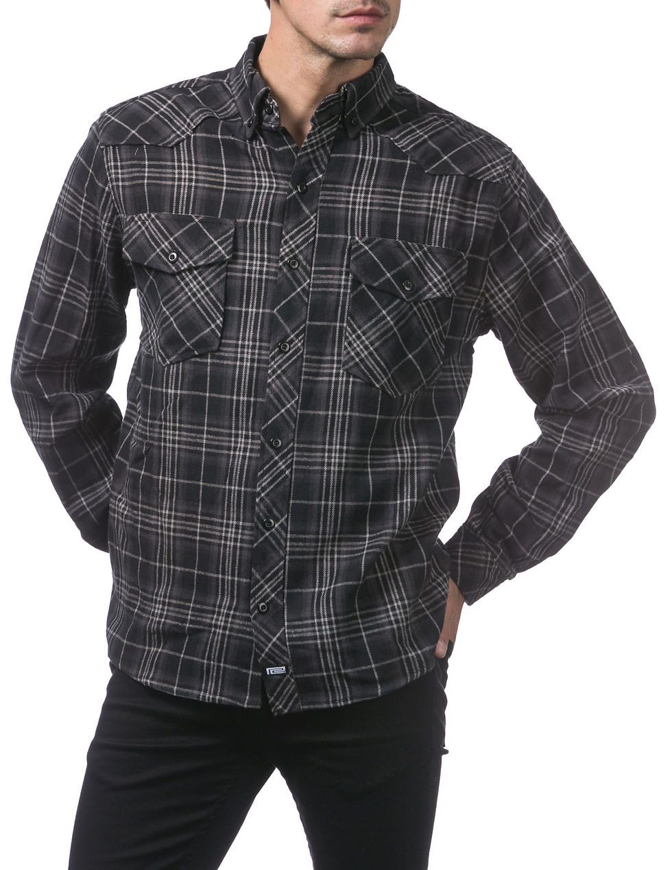Thumbnail: Plaid Flannel Long Sleeve Shirt