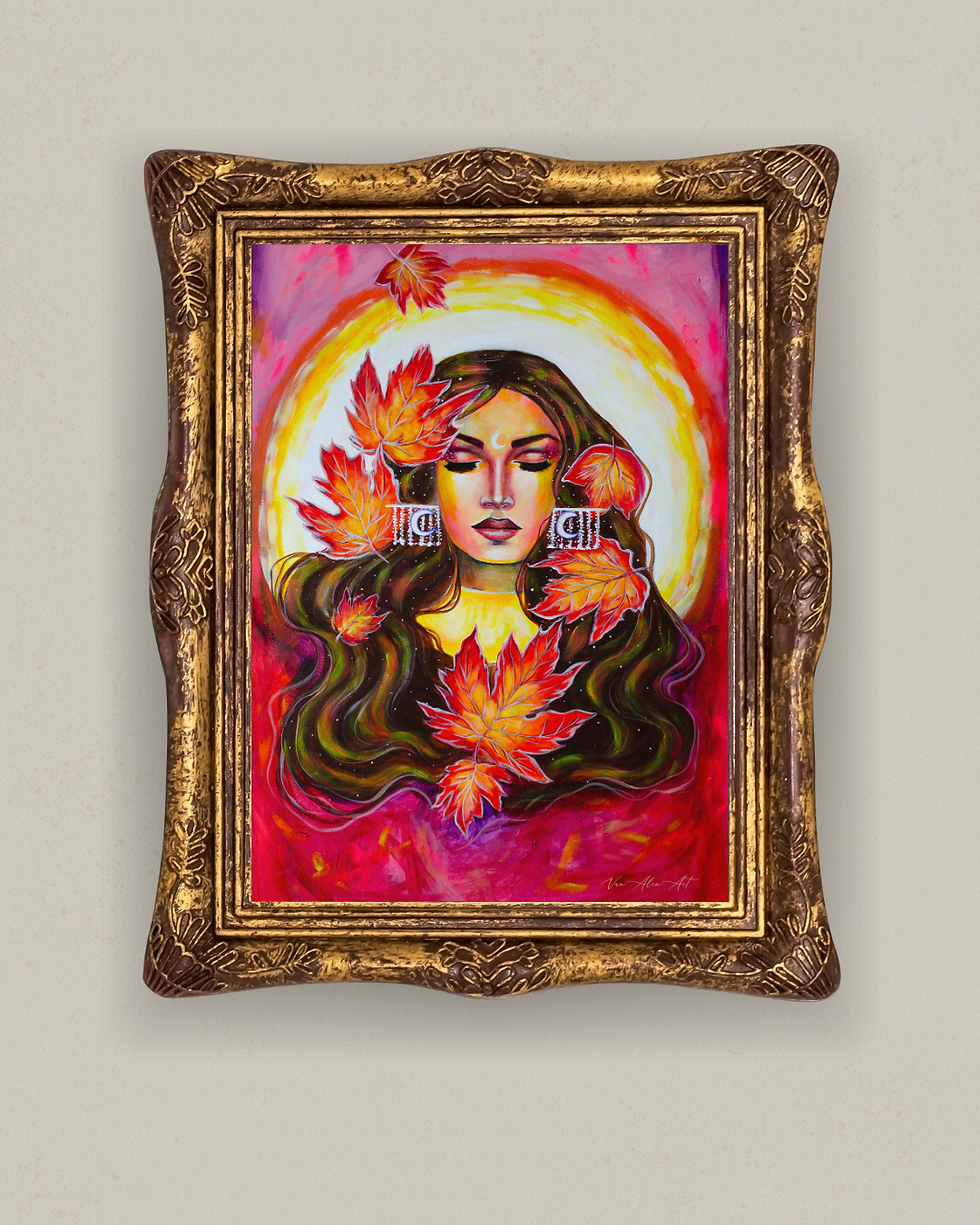 "Goddess Autumness" Fall Art Print