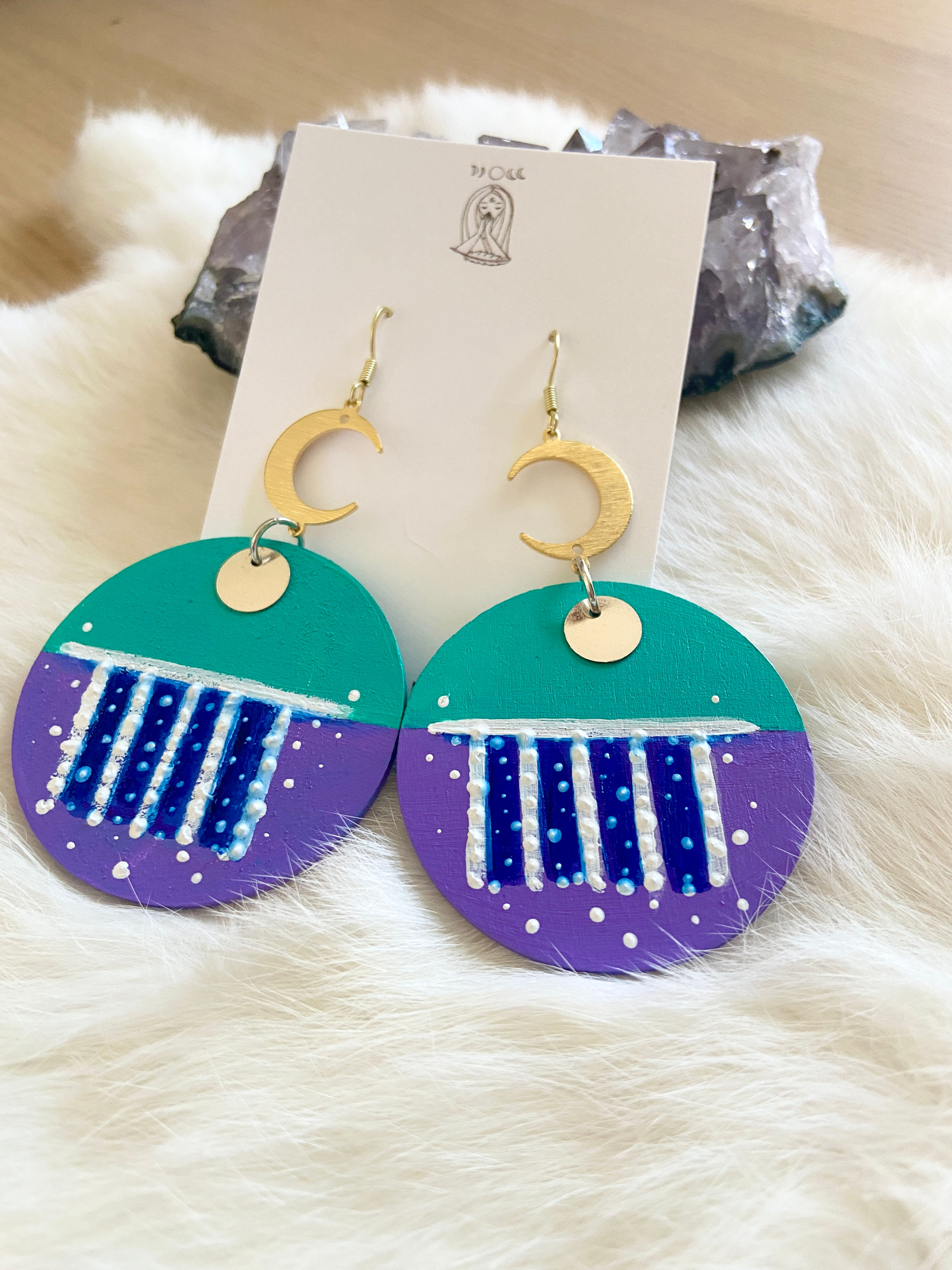 "Shield of Light" Goddess Earrings
