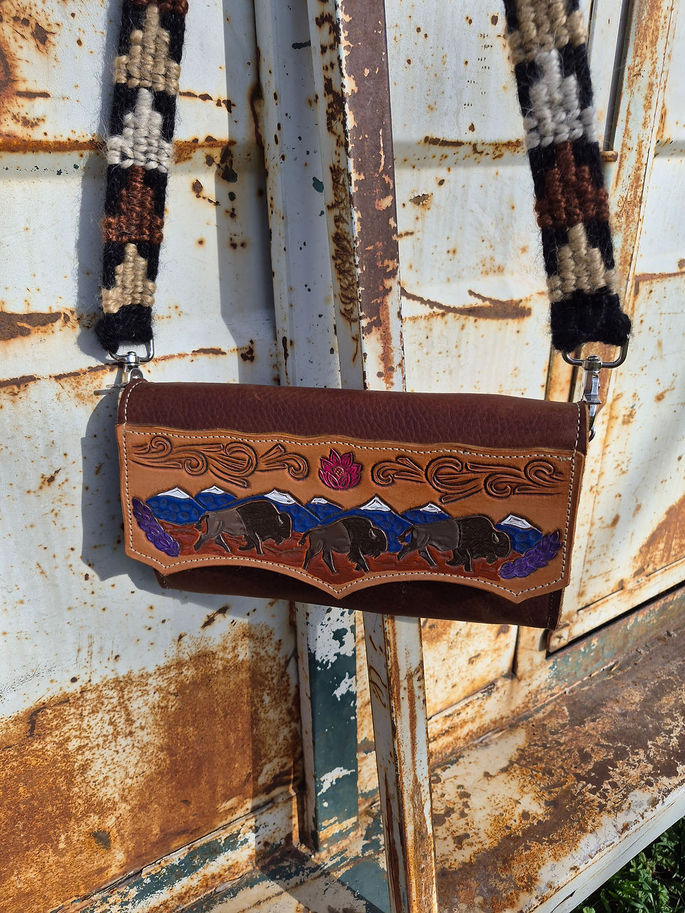 Thumbnail: The Buffalo Purse with Mohair Strap