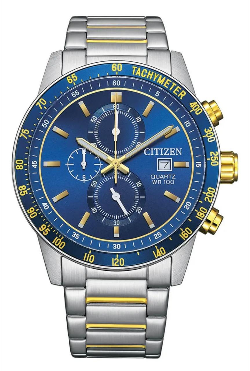 Reloj Citizen An368459l - Cronógrafo Taquímetro Azul Azul Dos Tonos