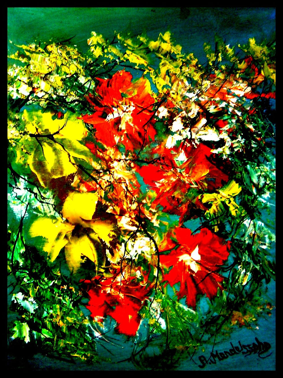 Various paintings of flowers