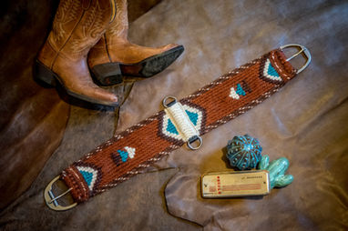 sangle western 100% mohair droite 19 brins