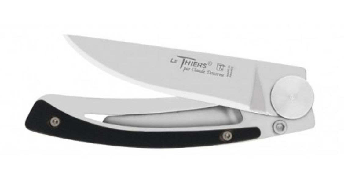 CLAUDE DOZORME LINER LOCK LE THIERS CORNE NOIRE (BLACK HORN) 9CM