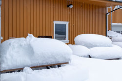 Viel Schnee in Reine