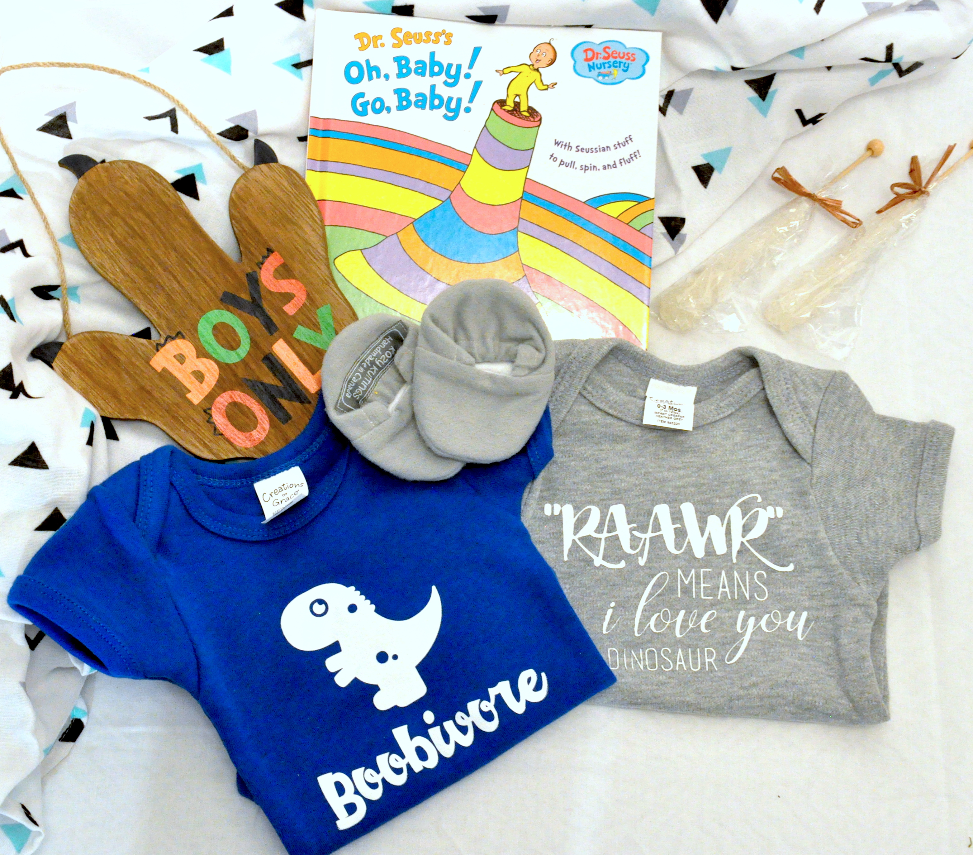 Custom Babysaurus Baby Basket