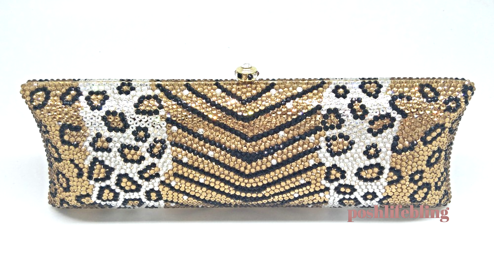 Leopard Safari Crystal Clutch