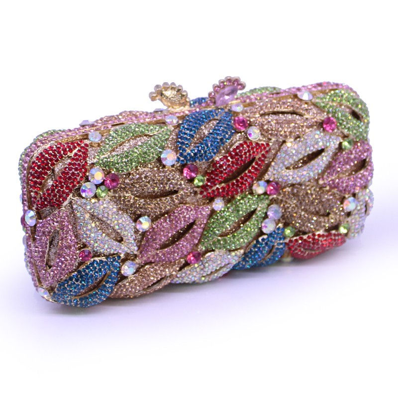 Thumbnail: Kissed Crystal Clutch Handbag