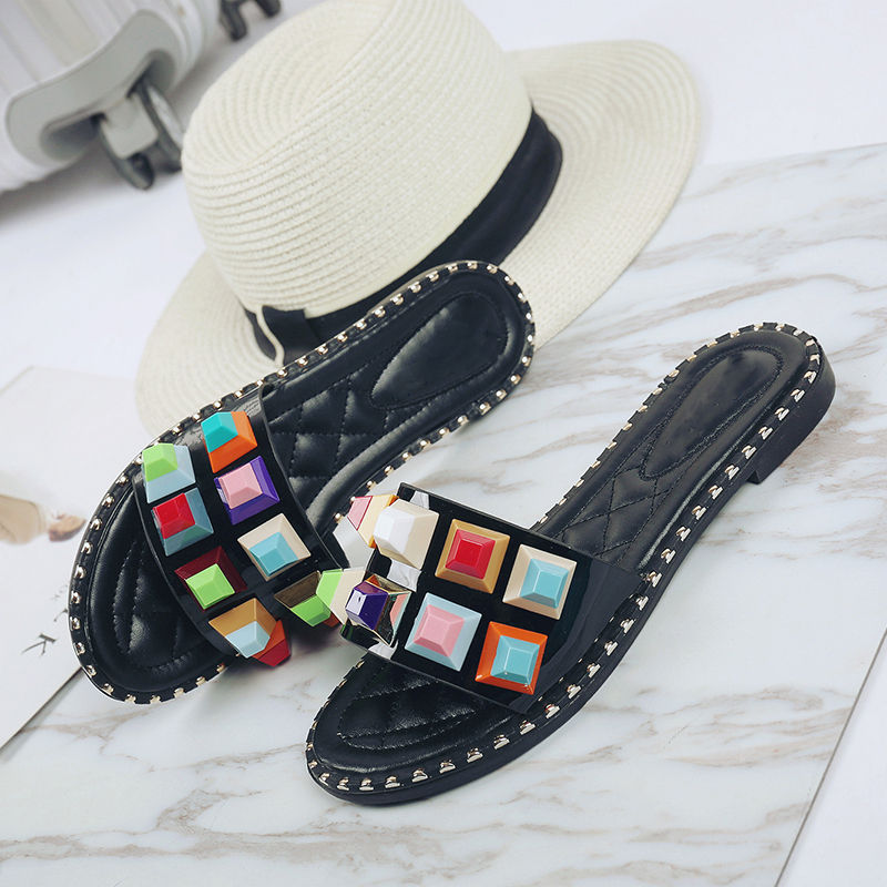Thumbnail: Multicolor Studded Sandals