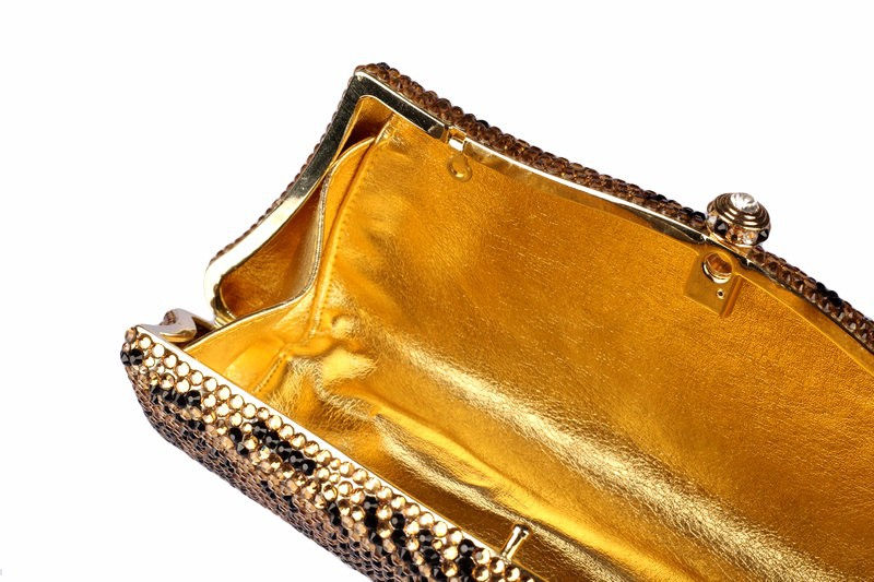 Thumbnail: Classic Topaz & Jet Safari Crystal Clutch