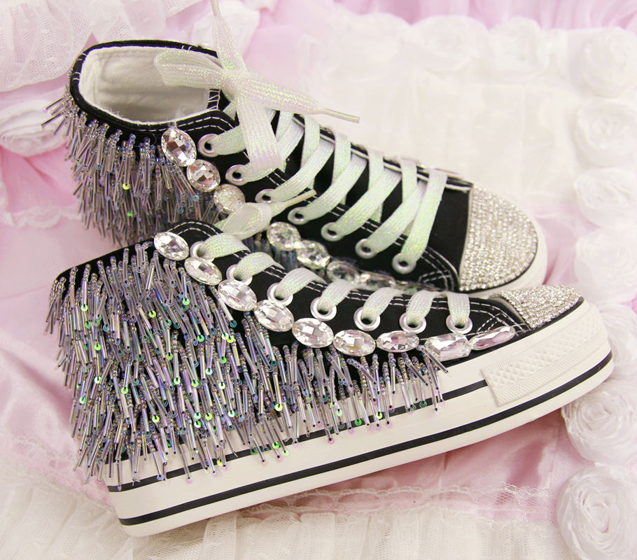 Thumbnail: Tassel Glam Embellished Sneaker
