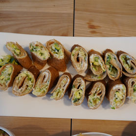 Crêpes mit Gemüse, Bergkäse und Mostbröckli