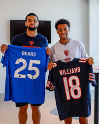 Bears QB Caleb Williams and US Men's National Team Midfielder and Captain Tyler Adams (Credit: Chicago Bears/AFC Bournemouth)