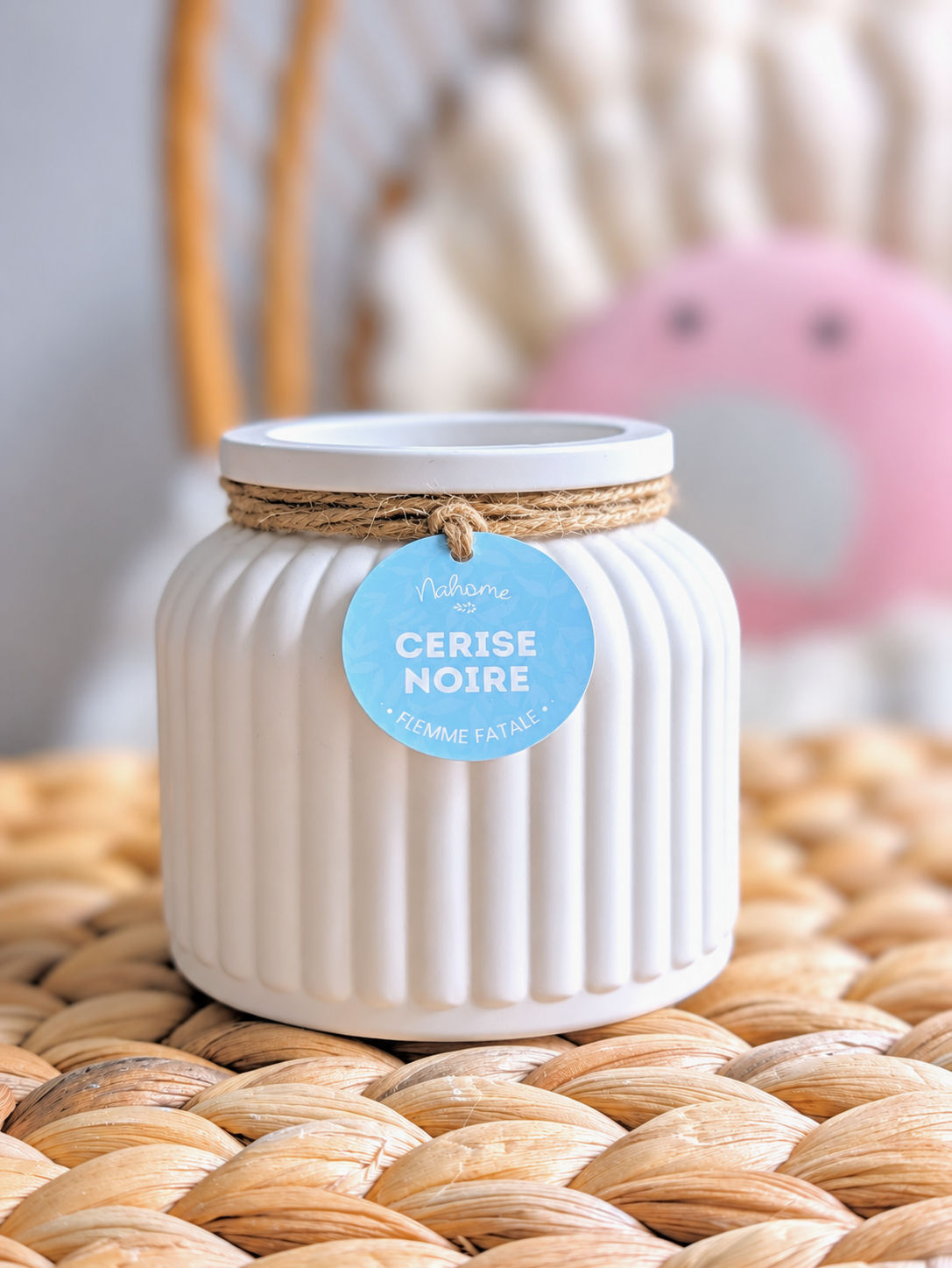Bougie Cerise Noire artisanale 130 g | Nahome Nantes