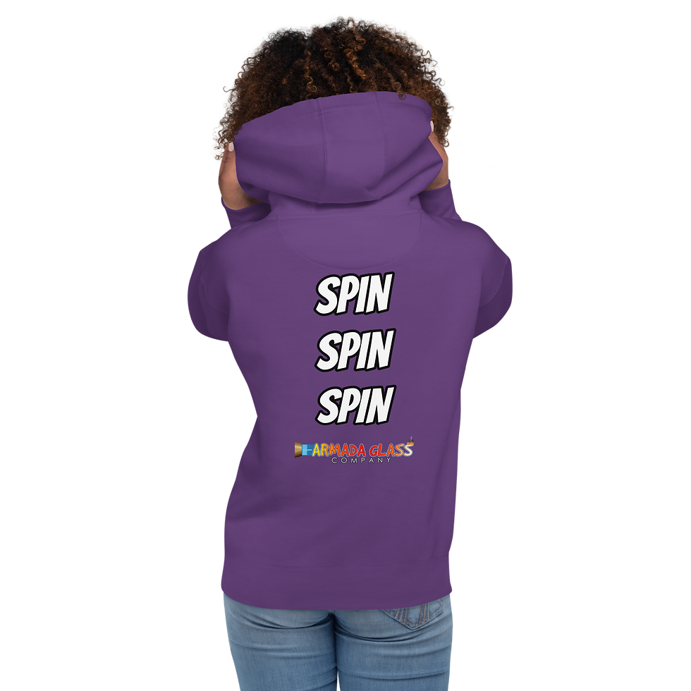 Thumbnail: Spin, Spin, Spin Unisex Hoodie | Armada Glass Company