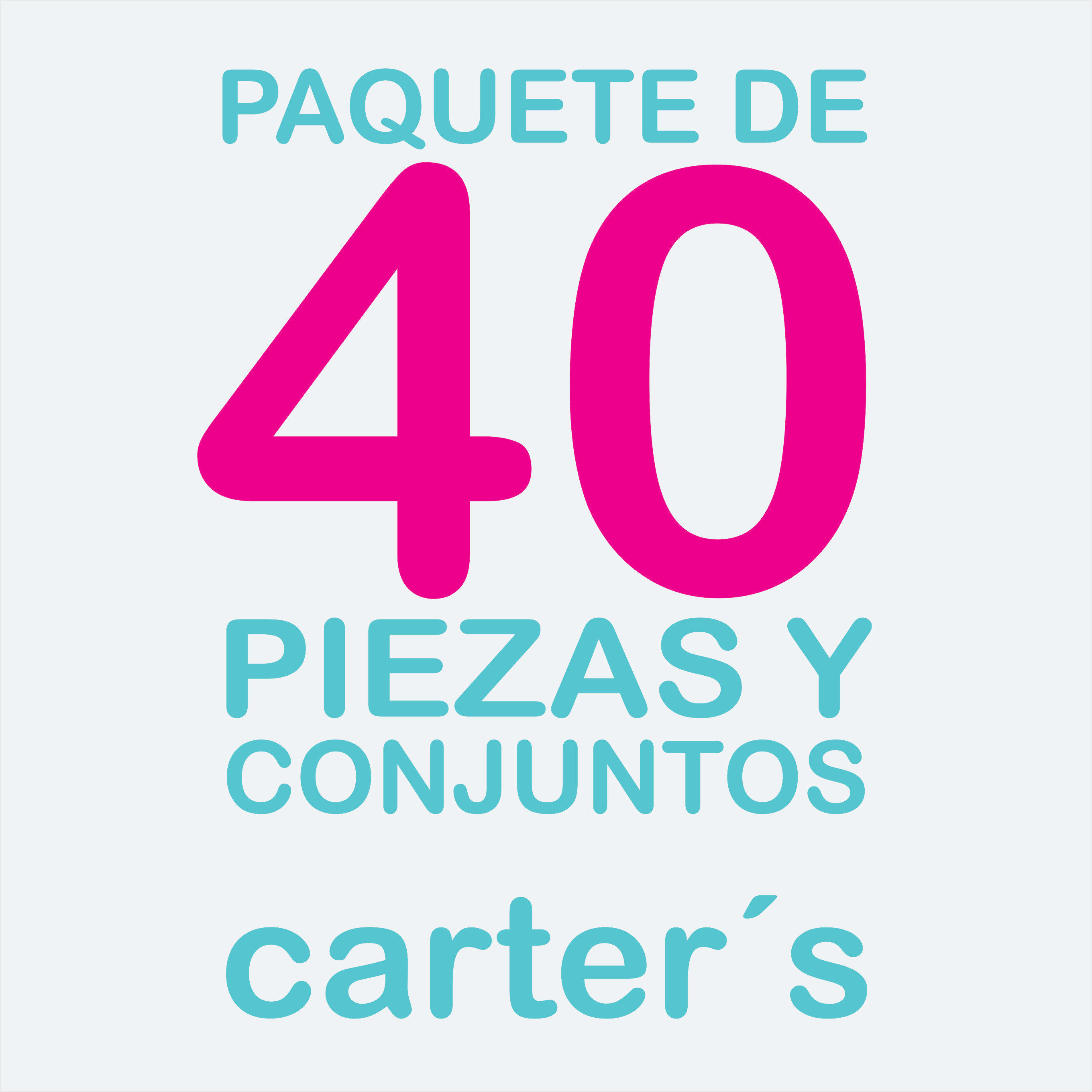 PAQUETE DE 40 PIEZAS CARTER´S