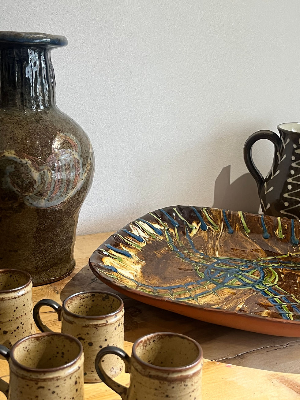 Thumbnail: Vintage Oversized Studio Pottery Plate