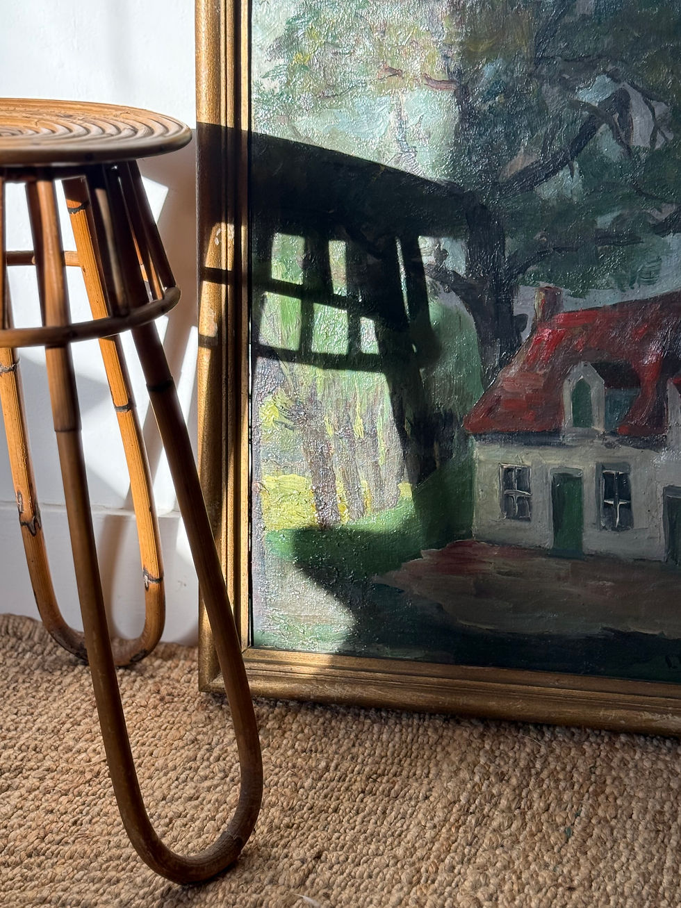 Thumbnail: Italian Vintage Bamboo Stool