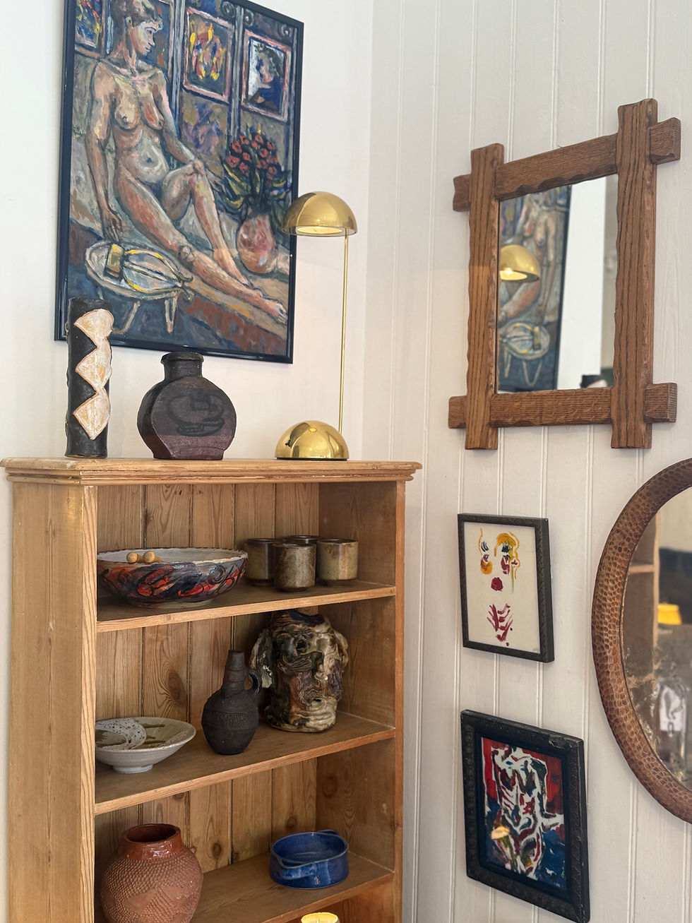 Thumbnail: Vintage French Farmhouse Pine Bookcase