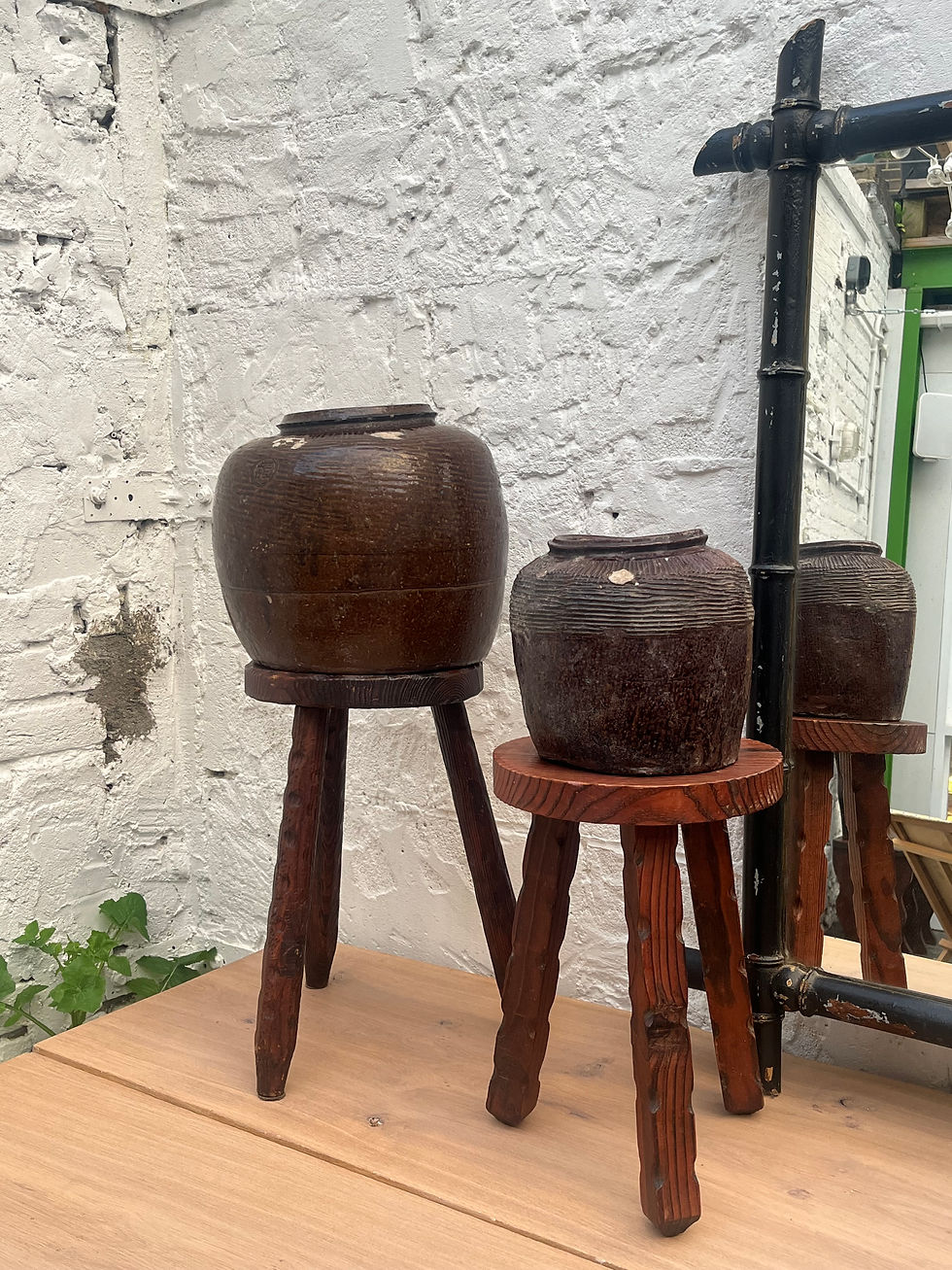 Thumbnail: French Brutalist Wooden Stool