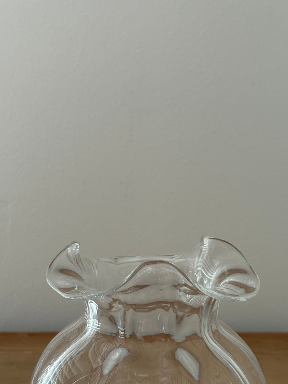 Thumbnail: Vintage Hand Blown Ruffle Vase