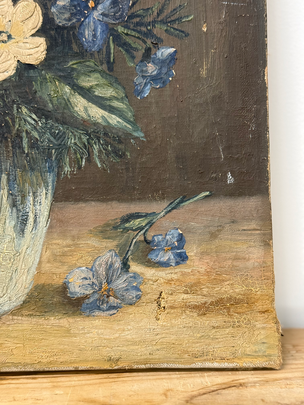Thumbnail: Antique Floral Still Life Oil Painting