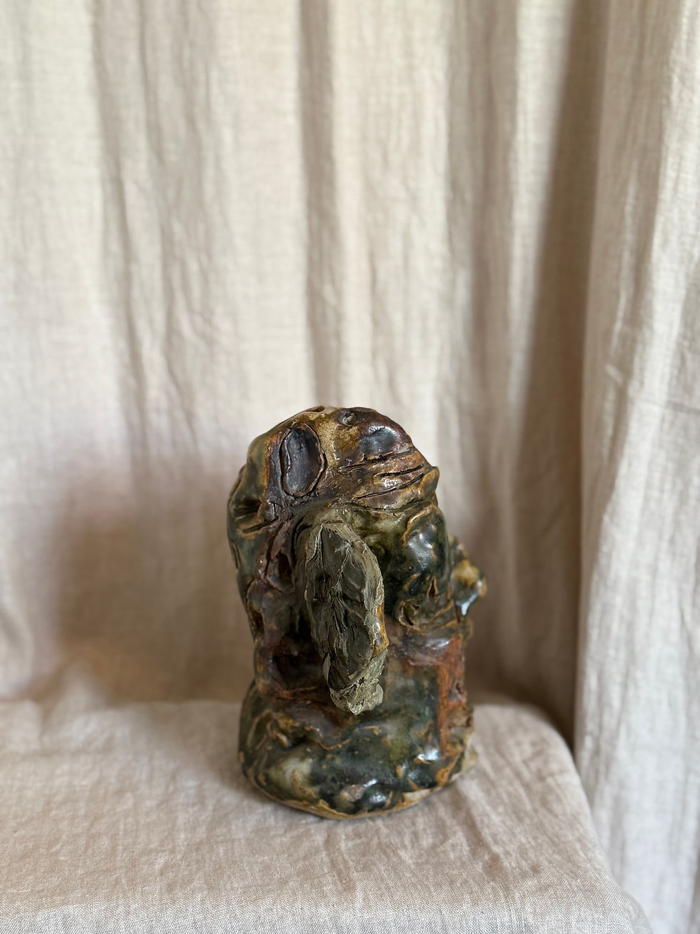Thumbnail: Studio Pottery Ceramic Face Sculpture